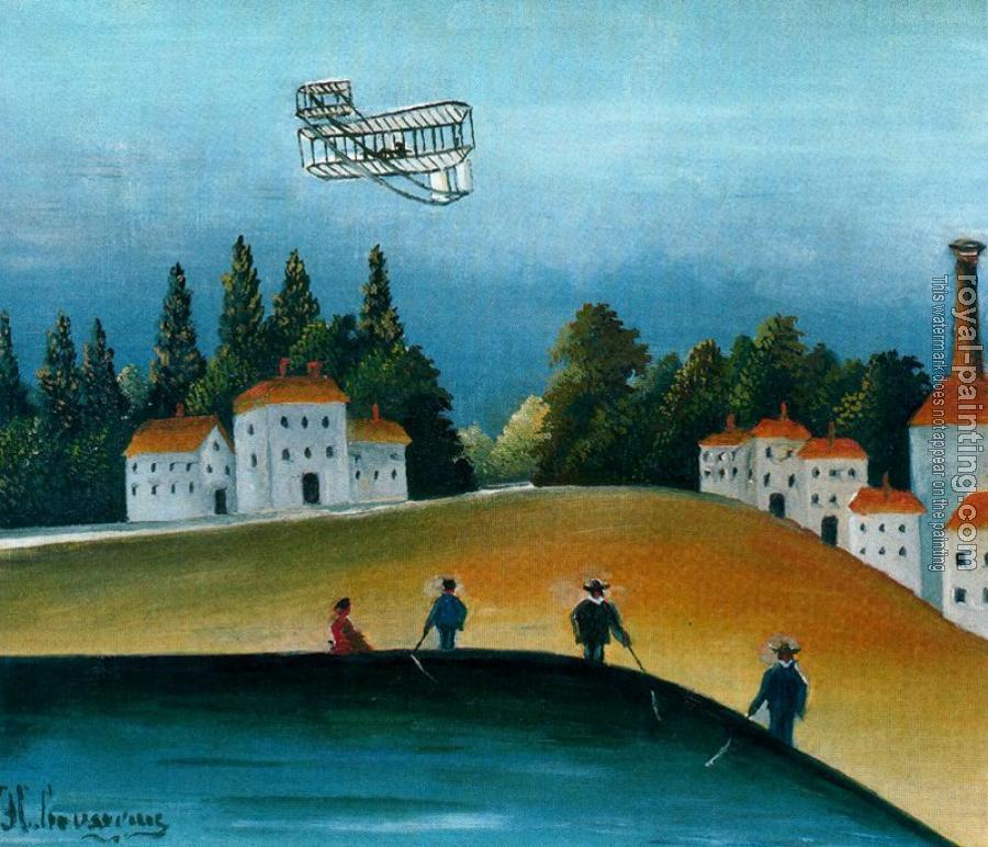 Henri Rousseau : The Fishermen and the Biplane